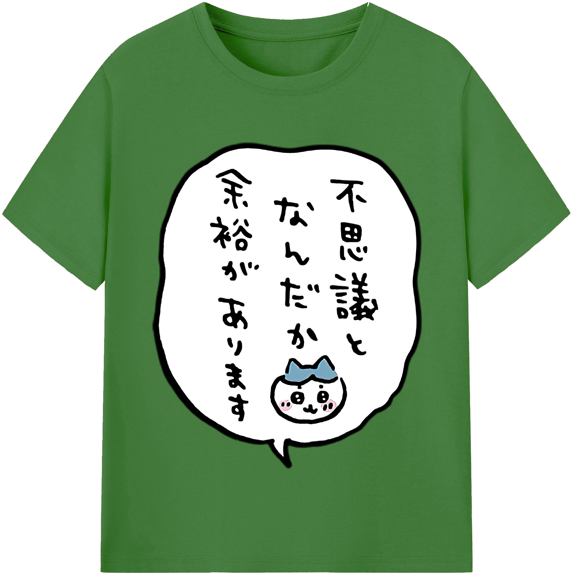 （画像用） ちいかわ ハチワレ Chii-kawa hachiware レディースカジュアルプリントTシャツ（綿100％）